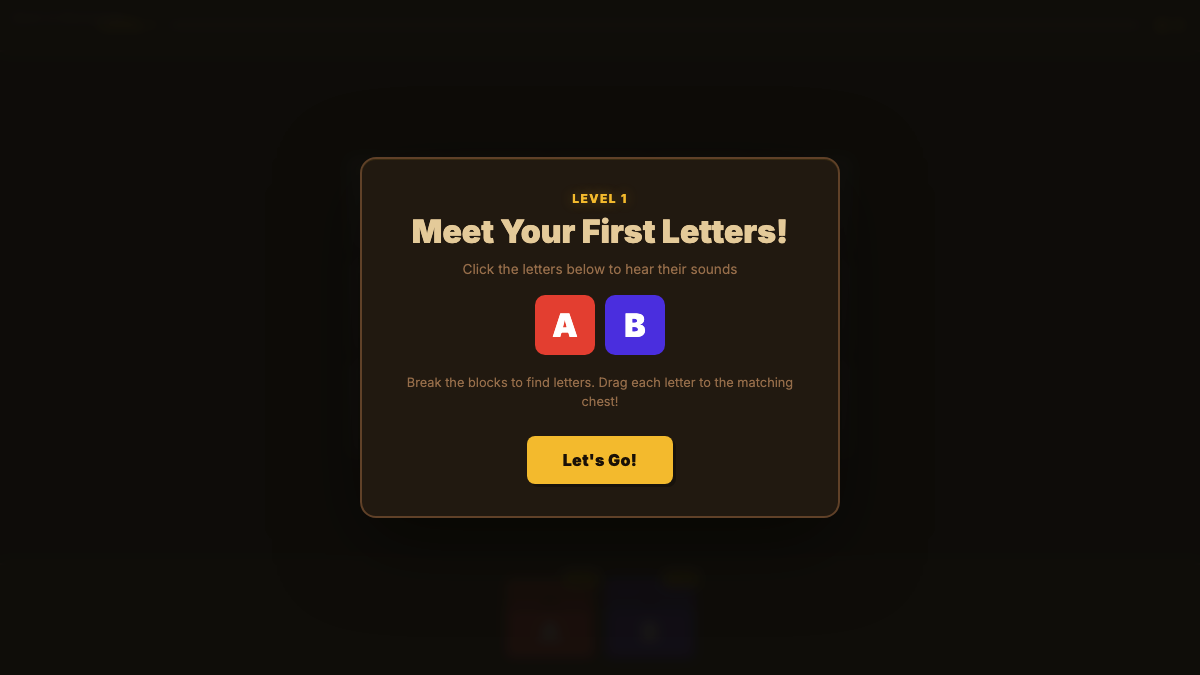 Alphabet Adventure game screenshot