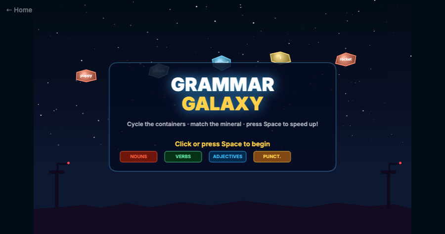 Grammar Galaxy gameplay
