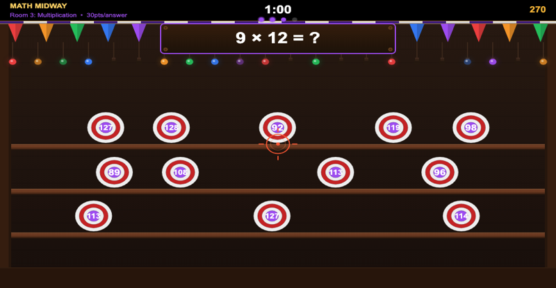 Math Midway gameplay