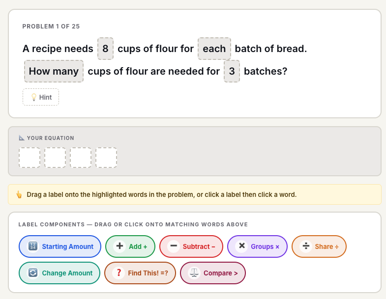 Word Problems game screenshot