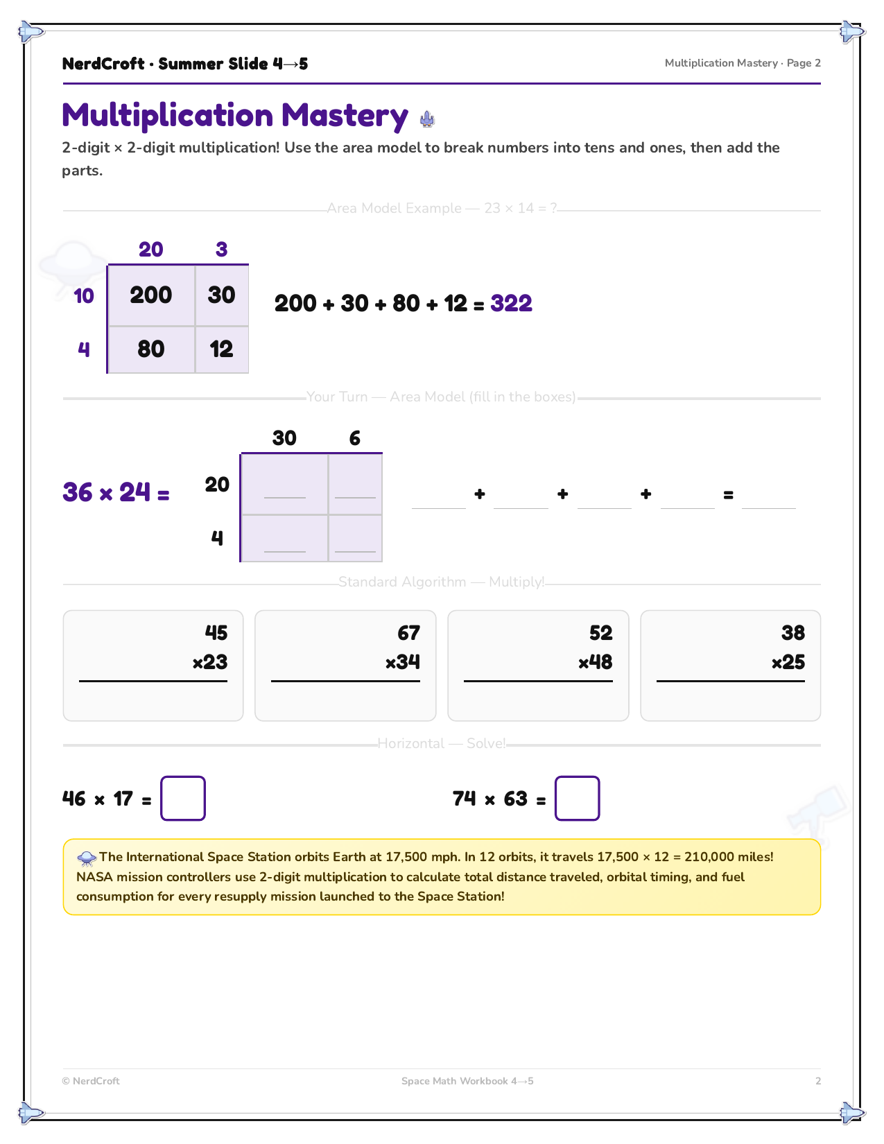 Grade 4–5 Space workbook page 3