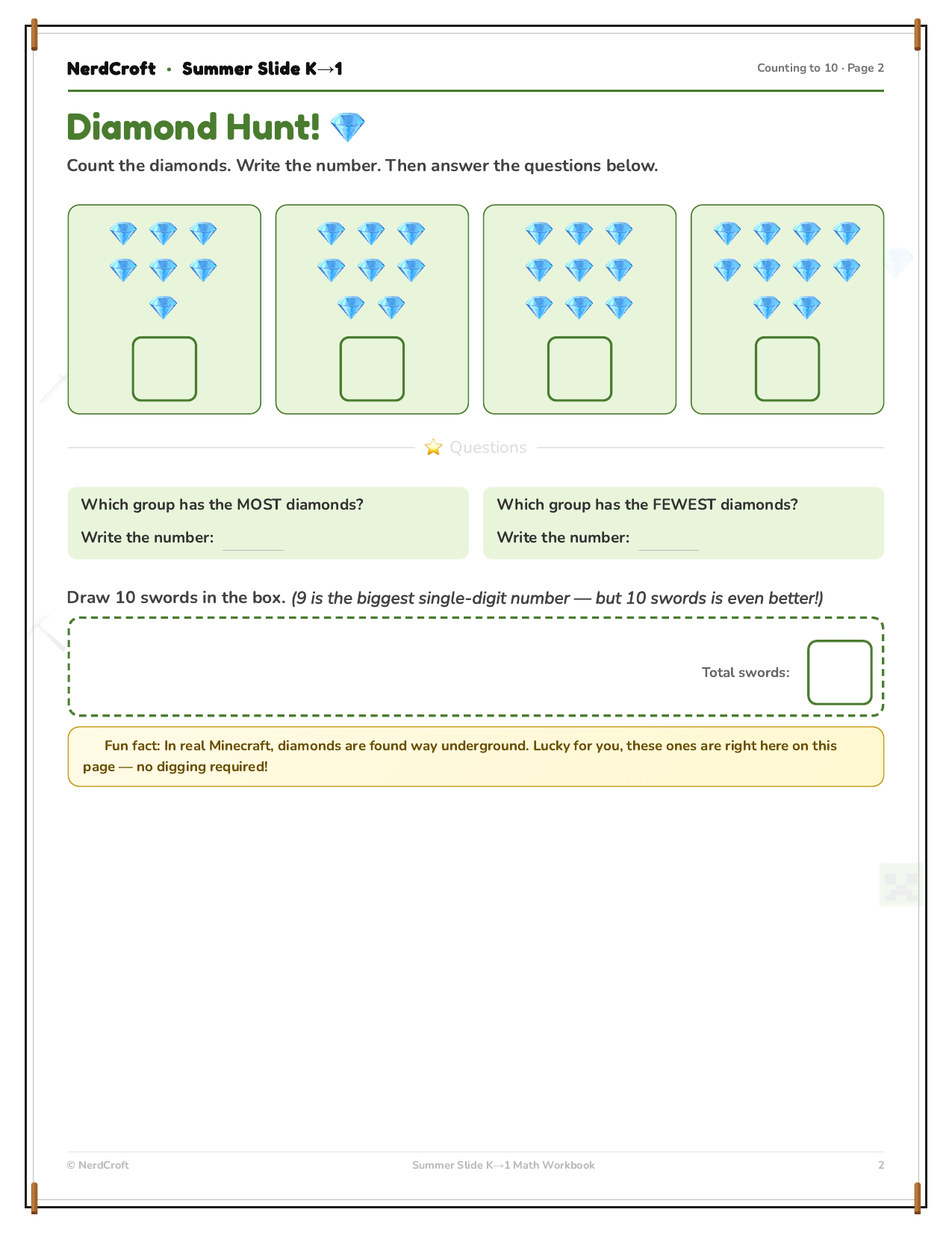 K to Grade 1 workbook preview